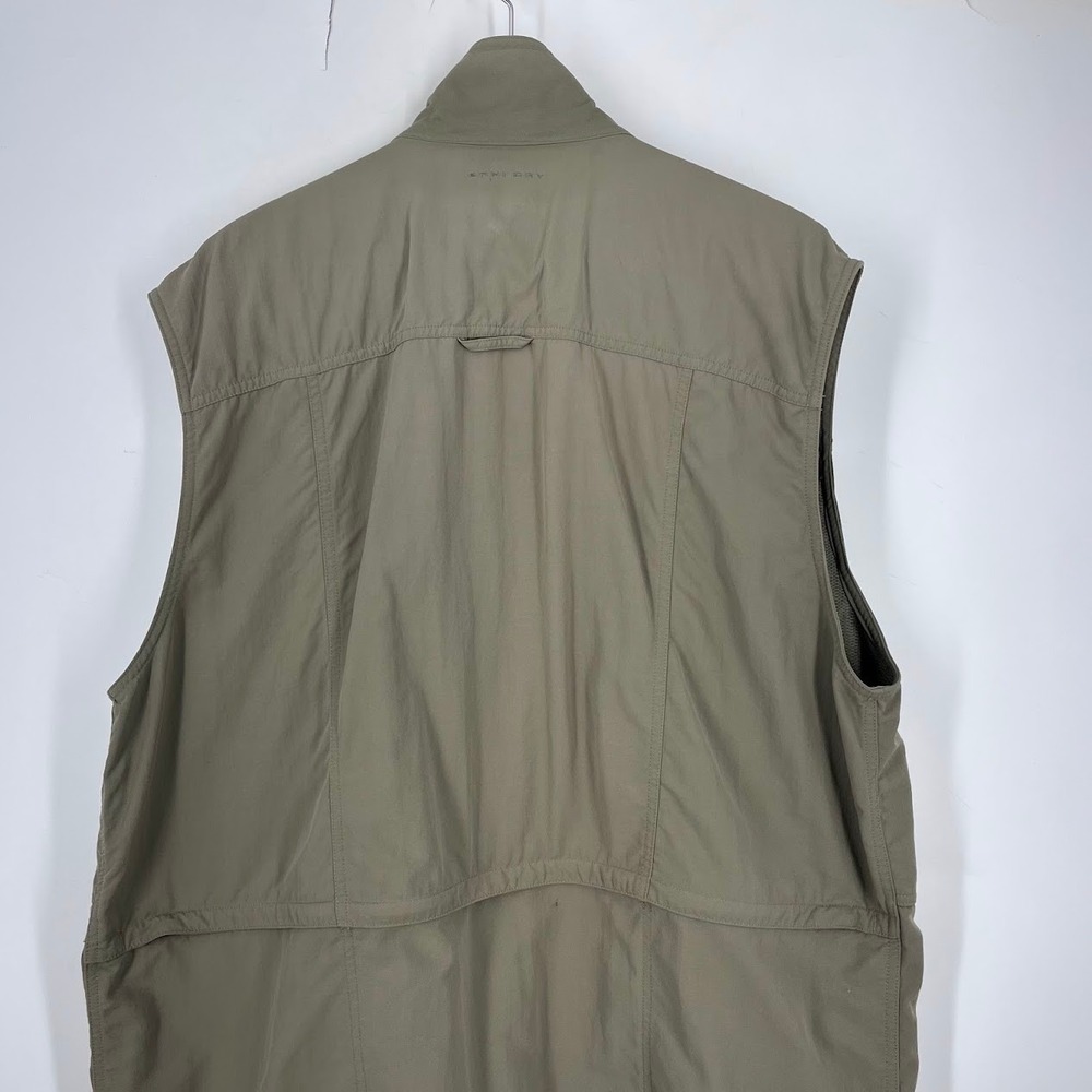 Columbia GRT Mens XXL Olive Green Multi-Pocket Utility Fishing Hiking Gear Vest - Picture 4 of 14